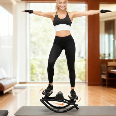 Rock Stepper Exercise Equipment Portable Silent Lateral Stepper Machine for Home Apartment Dorm Office Gym Legs Abs Glutes Women