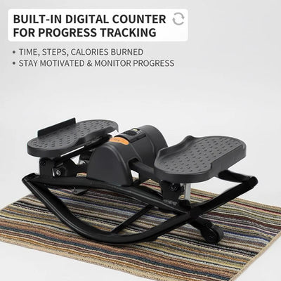 Rock Stepper Exercise Equipment Portable Silent Lateral Stepper Machine for Home Apartment Dorm Office Gym Legs Abs Glutes Women
